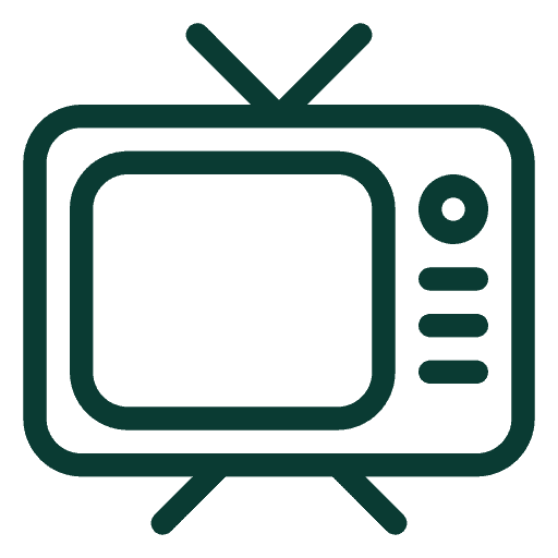 Dibujo de un televisor antiguo minimalista